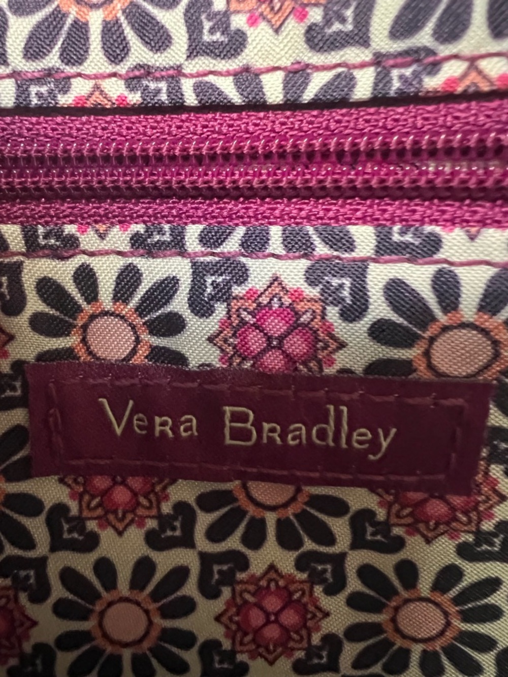 Vera Bradley Raspberry Medallion Small Backpack - Picture 2 of 8